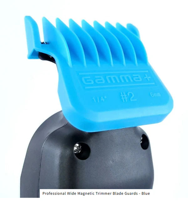 Gamma+ Wide Magnetic Trimmer Blade Guards - Blue (GPWMTG)