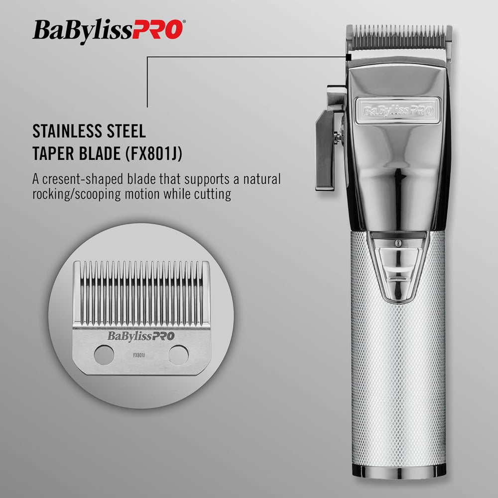 BaBylissPRO® SilverFX+ All-Metal Lithium Clipper