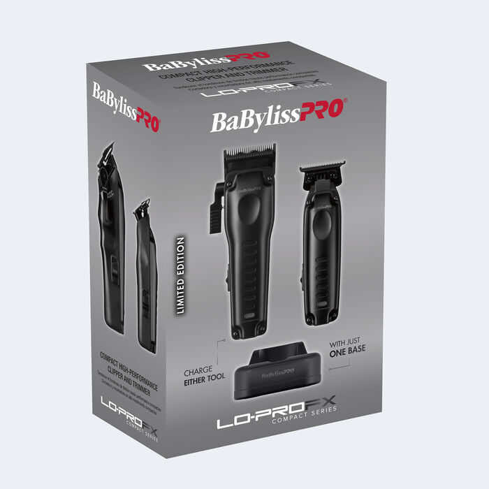 BaBylissPRO LO-PROFX High Performance Compact Clipper & Trimmer Set (FX8272PKMB)