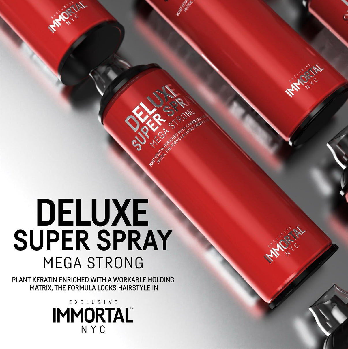Immortal Deluxe Super Strong Hair Spray' Shine Look/500ml