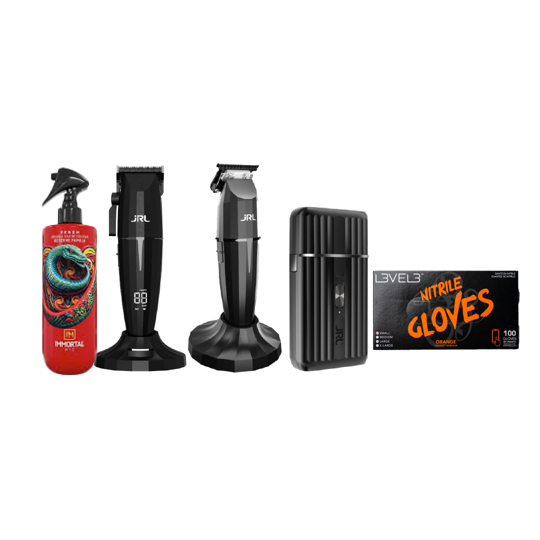 JRL ONYX Clipper + JRL ONYX Trimmer + JRL ONYX Shaver (Combo) +Free Immortal Venom Aftershave