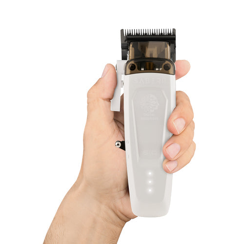 StyleCraft Limited Edition White Saber II Cordless Digital Brushless Motor Clipper