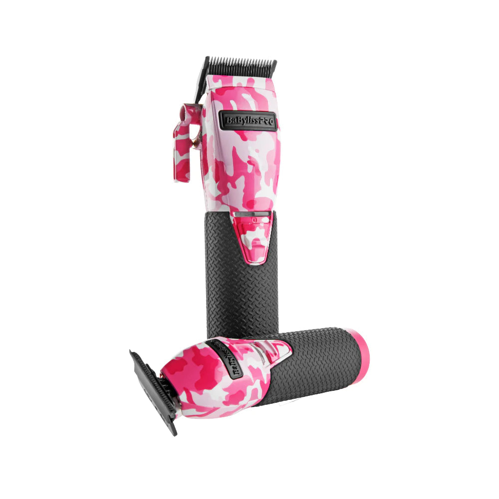BABYLISSPRO® LIMITEDFX PINK CAMO METAL LITHIUM CLIPPER AND TRIMMER