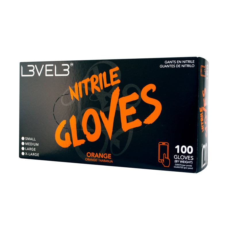 L3VEL3 NITRILE GLOVE ORANGE