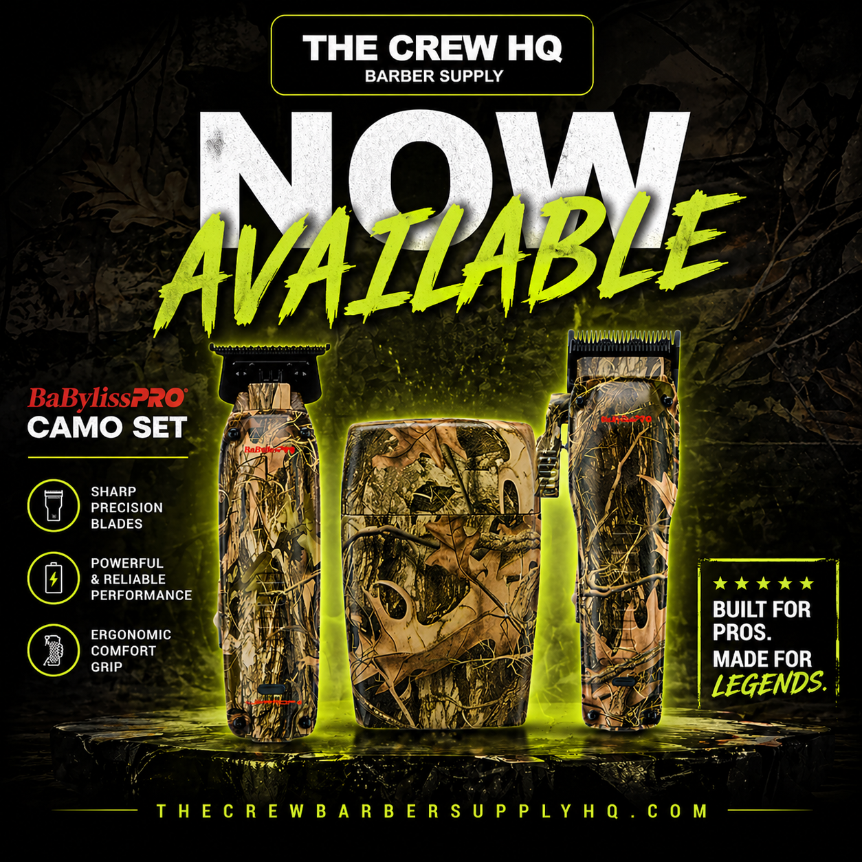 Babyliss Camo Set- Clipper, Trimmer, and Shaver