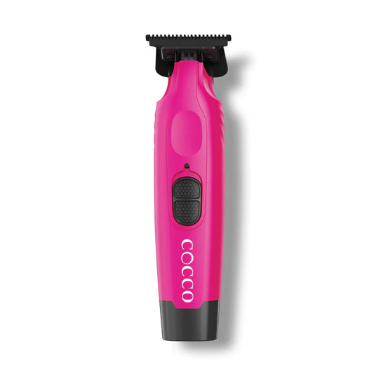 Cocco Hyper Veloce Pro Pink Cordless Trimmer w/ Digital Gap Ambassador Graphene Blade + Charging Stand