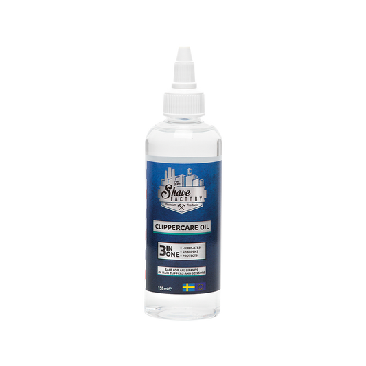 The Shave Factory Clipper Oil 3-IN-ONE 150 ml | Multi Purpose Machine Oil | Care for Your Hair Trimmer | Precision Drip Application, Cleans, Lubricates, and Prevents Rust, Stops Squeaks