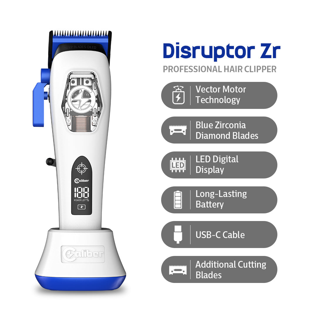 Caliber Disruptor ZR Vector Motor Digital Display Professional Clipper+ Free Solo Shaver