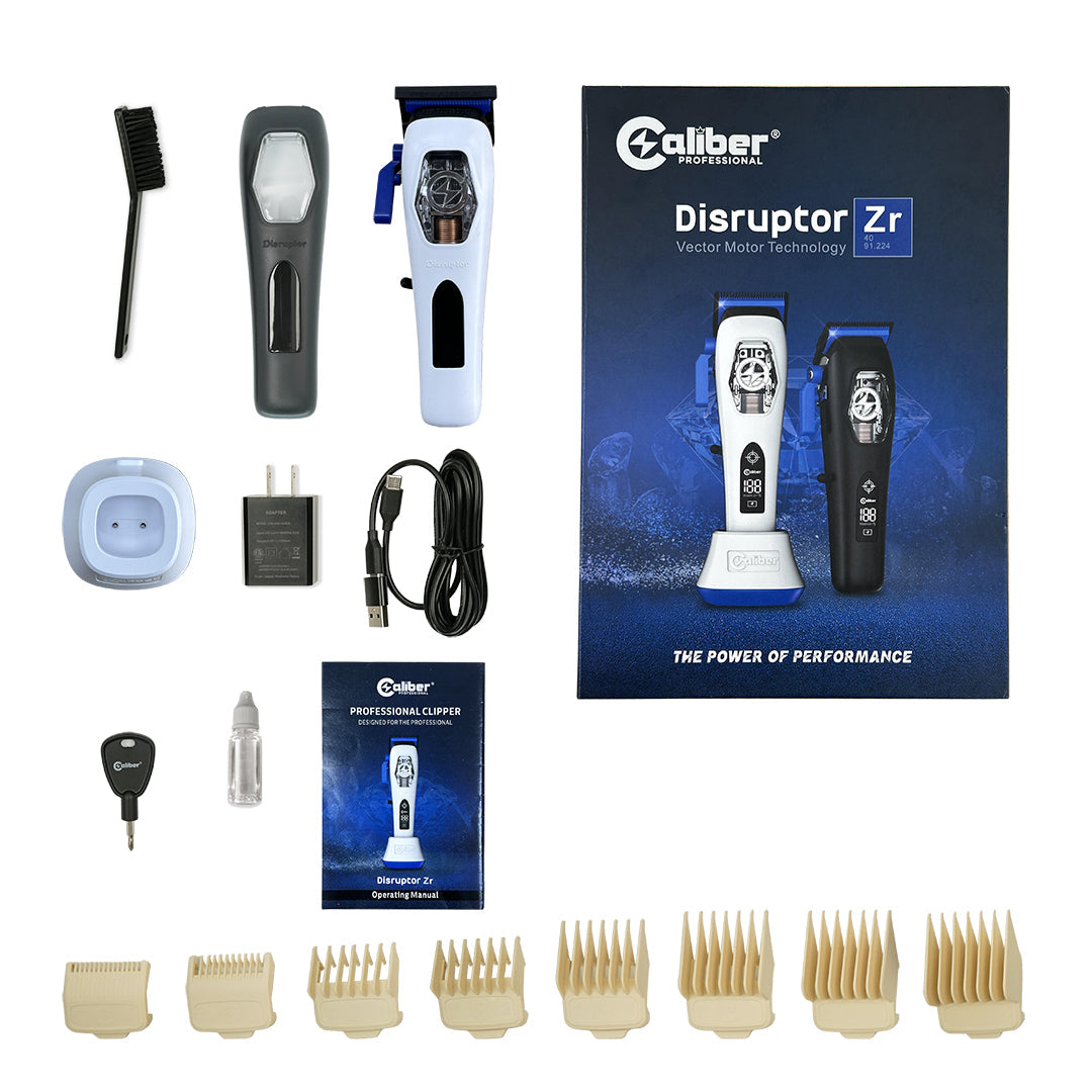 Caliber Disruptor ZR Vector Motor Digital Display Professional Clipper+ Free Solo Shaver
