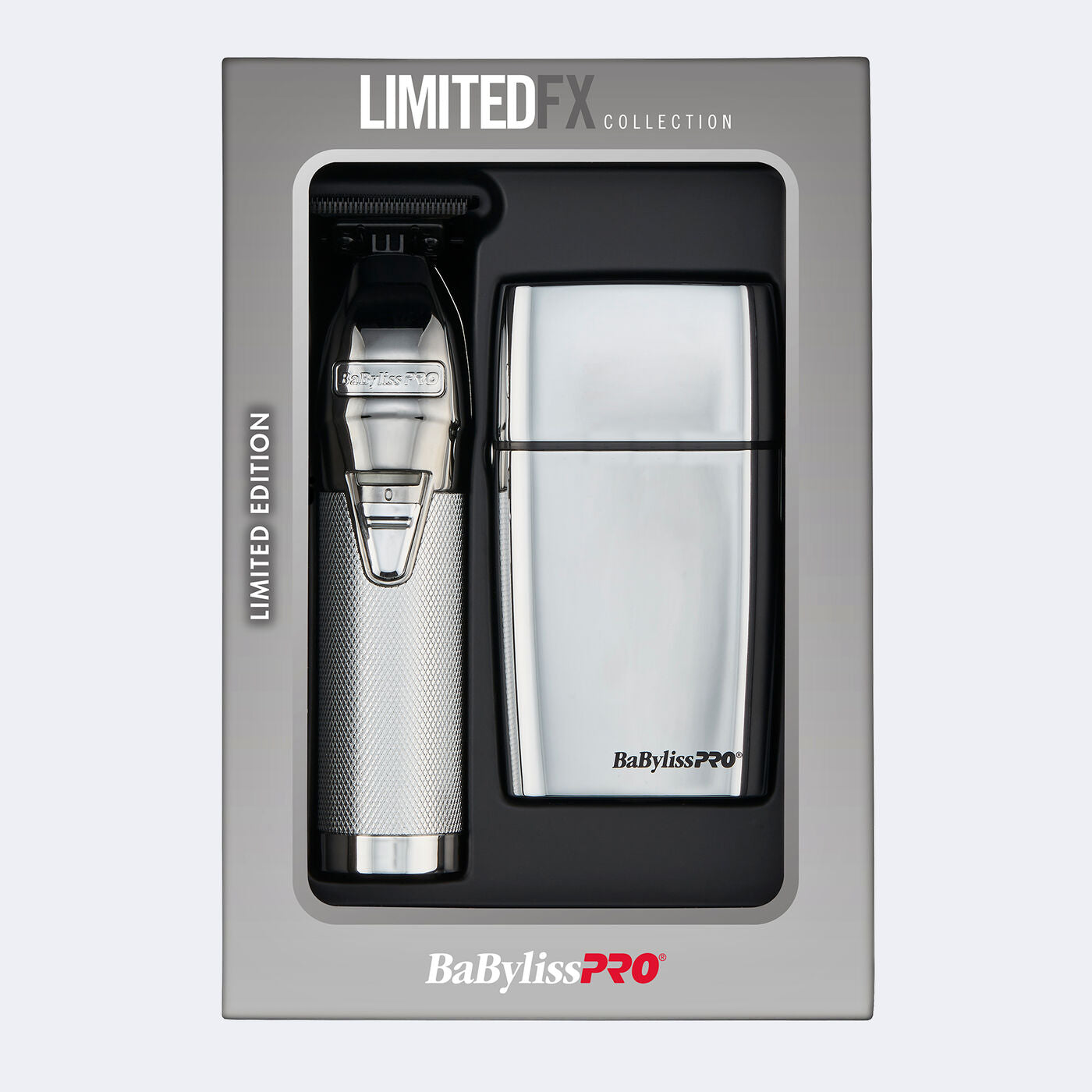 BaBylissPRO® LimitedFX Silver Trimmer and Double-Foil Shaver Gift Set
