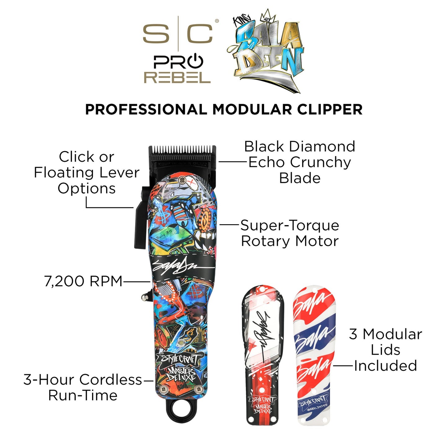 StyleCraft King Saladeen Limited Edition Clipper w/ Echo Blade