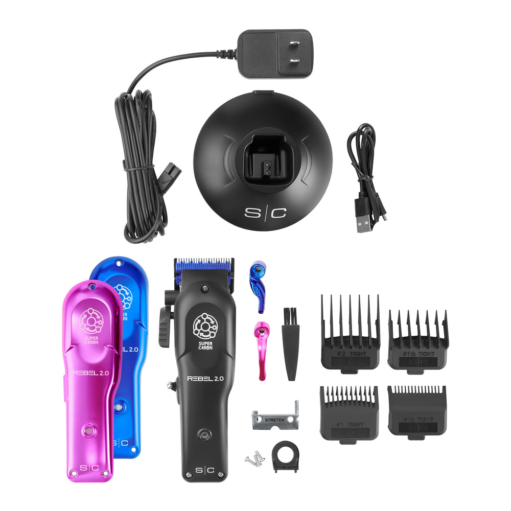NEW StyleCraft Rebel 2.0 Professional Cordless Hair Clipper w/ Super C4RBN Motor (SC601M)