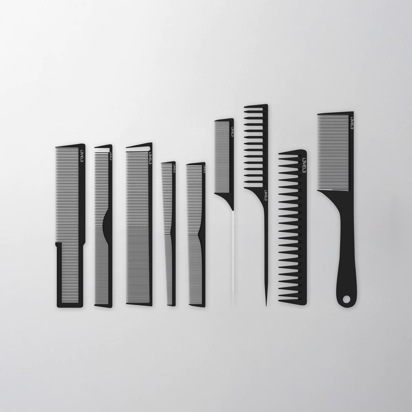 L3VEL3  9PC Hair Styling Comb Set