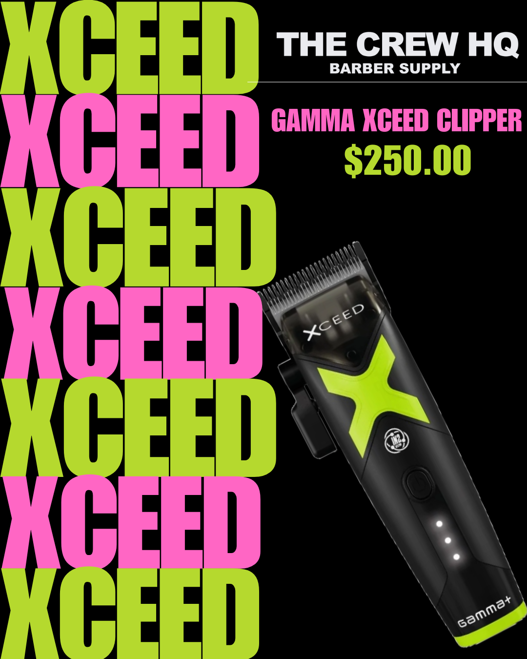 Gamma+ XCEED Professional IN2 Vector Motor Cordless Clipper