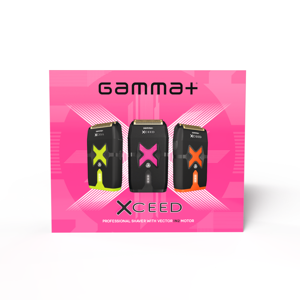 Gamma+ XCEED IN2 Vector Motor Cordless Clipper + Trimmer + Double Foil Shaver Value Set