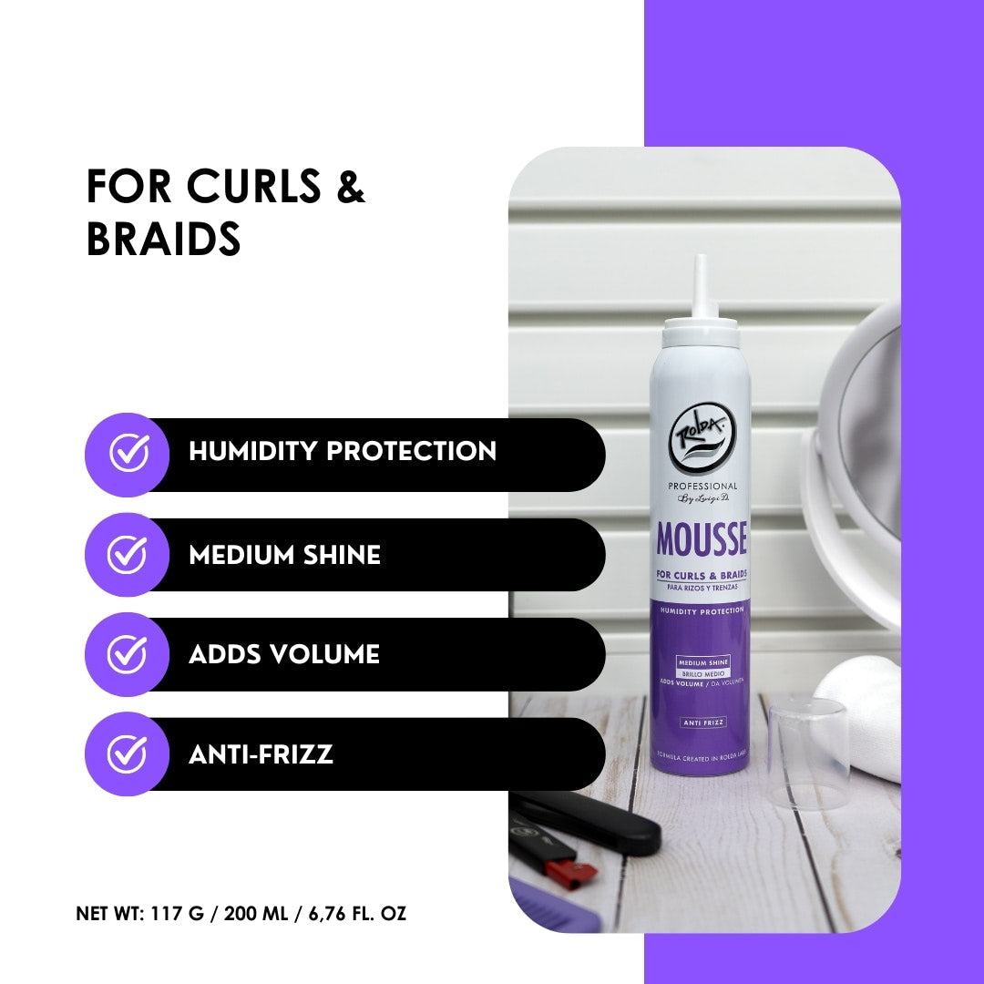 Rolda - Hair Mousse for Curly Hair & Braid