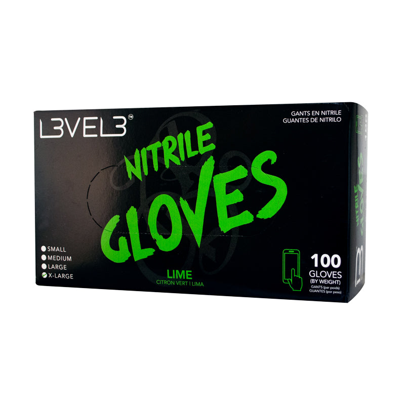 L3VEL3 NITRILE GLOVE LIME