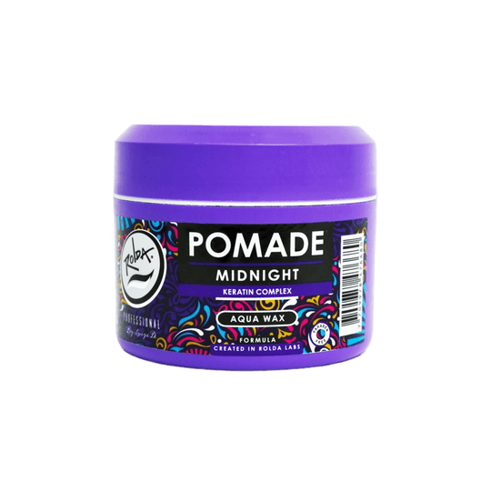 Rolda - Midnight Hair Pomade | Water Based Formula, Medium Hold, Medium Shine, Washes Out Easily, All Day Hold, Flake-free