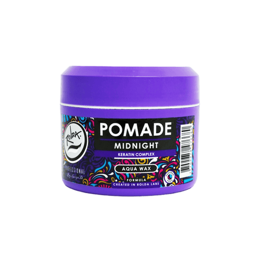 Rolda - Midnight Hair Pomade | Water Based Formula, Medium Hold, Medium Shine, Washes Out Easily, All Day Hold, Flake-free